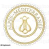 Badge / Macaron GLNF – Grande tenue provinciale – Grand Organiste – Alpes-Méditerranée – Brodé machine